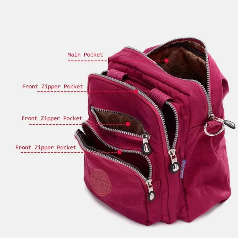 Nobl Travel Multifunctional Crossbody Bag – Lightweight Nylon Shoulder Bag for Everyday Use