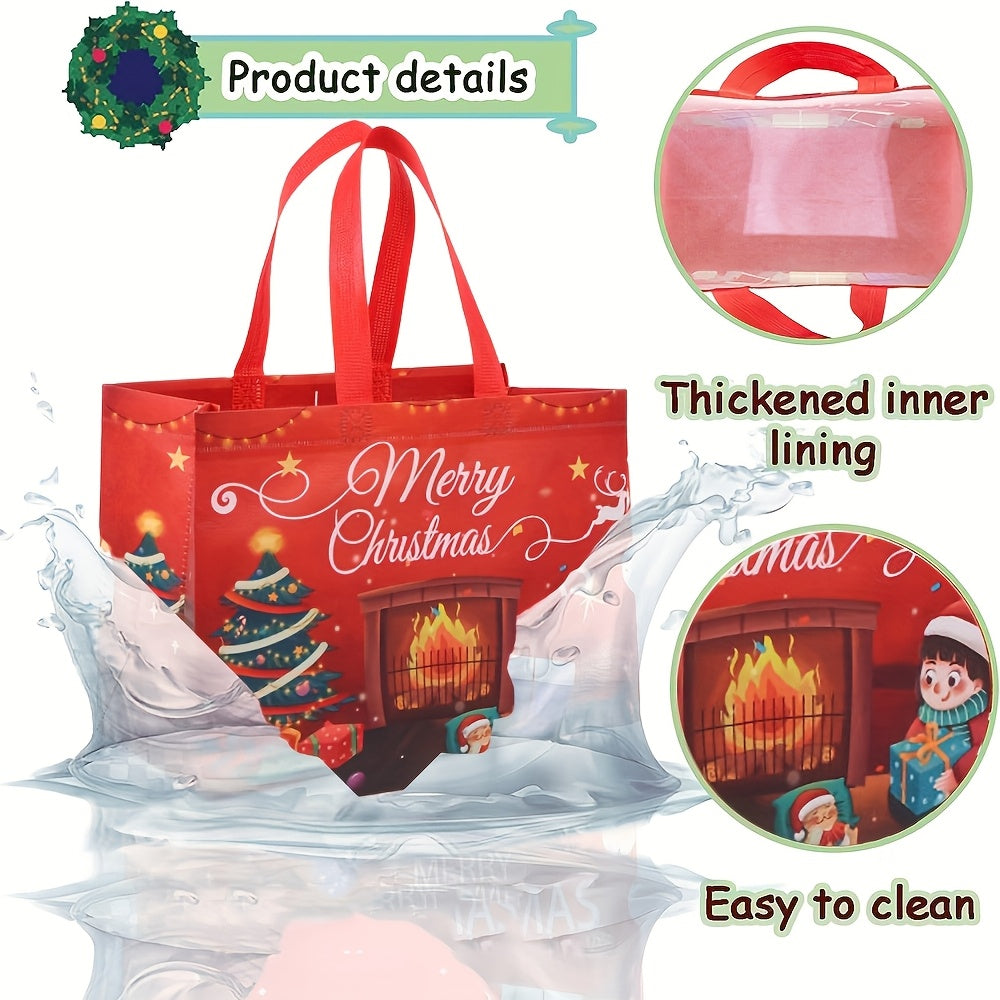 Nobl Travel Reusable Christmas Tote Bags Set with Large Gift Storage Design