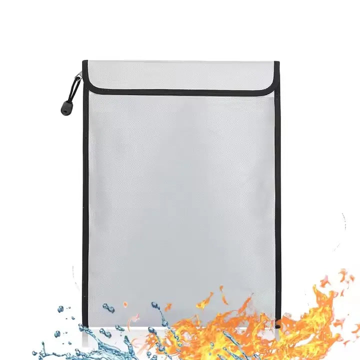 Nobl Travel Fireproof Document Bag with Waterproof Fiberglass A4 Storage Design