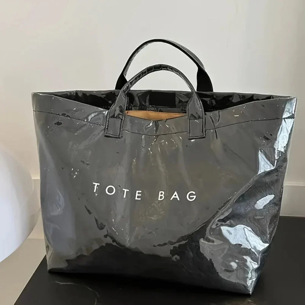 Nobl Travel Women’s Large Metallic Tote Bag with Oversized Storage Design