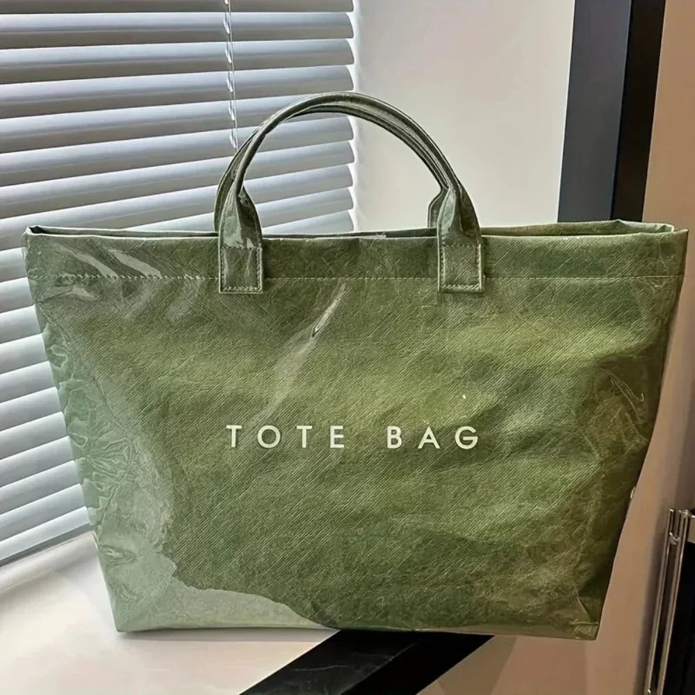 Nobl Travel Women’s Large Metallic Tote Bag with Oversized Storage Design