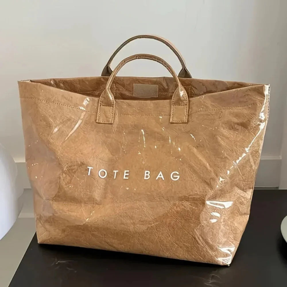 Nobl Travel Women’s Large Metallic Tote Bag with Oversized Storage Design