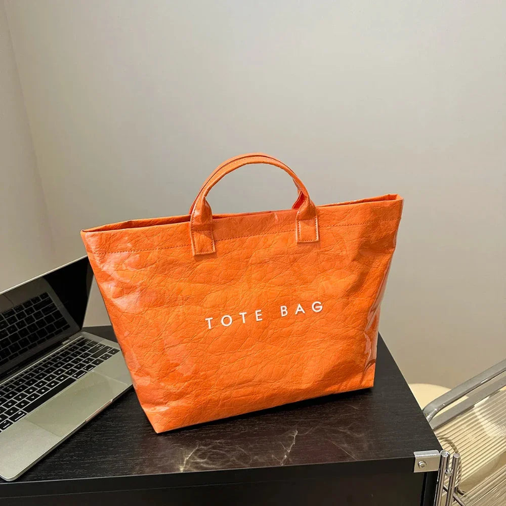 Nobl Travel Women’s Large Metallic Tote Bag with Oversized Storage Design