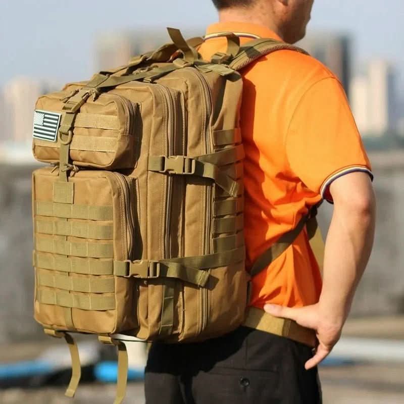 Nobl Travel 50L Tactical Backpack with Laptop Compartment and Water Resistant Nylon