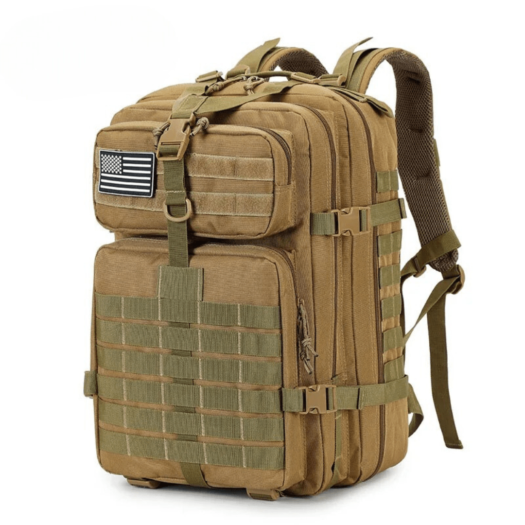Nobl Travel 50L Tactical Backpack with Laptop Compartment and Water Resistant Nylon