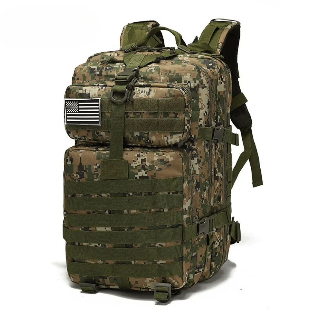 Nobl Travel 50L Tactical Backpack with Laptop Compartment and Water Resistant Nylon
