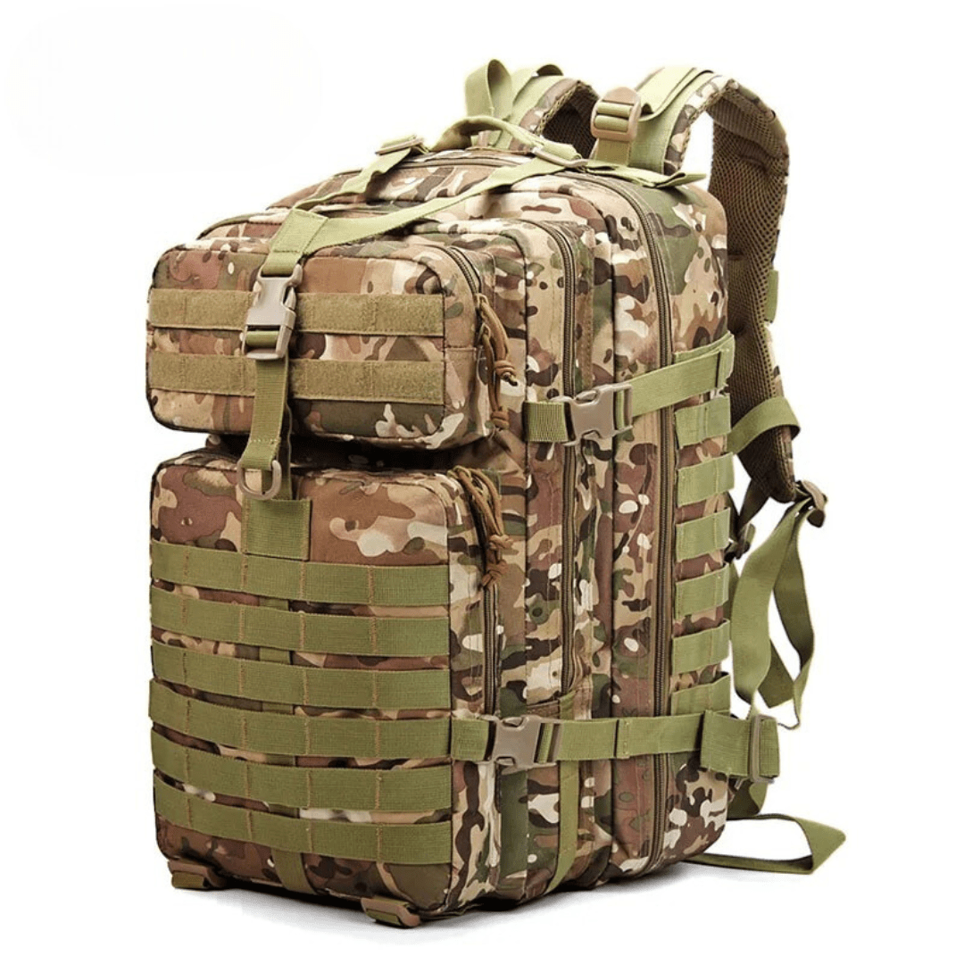 Nobl Travel 50L Tactical Backpack with Laptop Compartment and Water Resistant Nylon