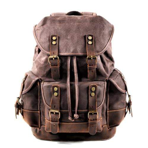 Nobl Travel Waterproof Waxed Canvas Backpack – Vintage Leisure Rucksack for Travel & Outdoor Adventures