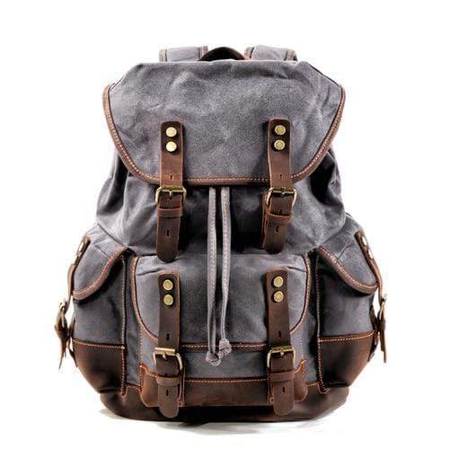 Nobl Travel Waterproof Waxed Canvas Backpack – Vintage Leisure Rucksack for Travel & Outdoor Adventures