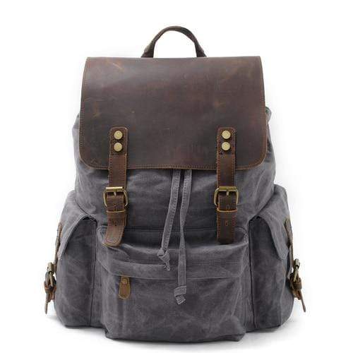 Nobl Travel Luxury Waterproof Canvas Leather Backpack – Large Capacity Unisex Vintage Travel Backpack
