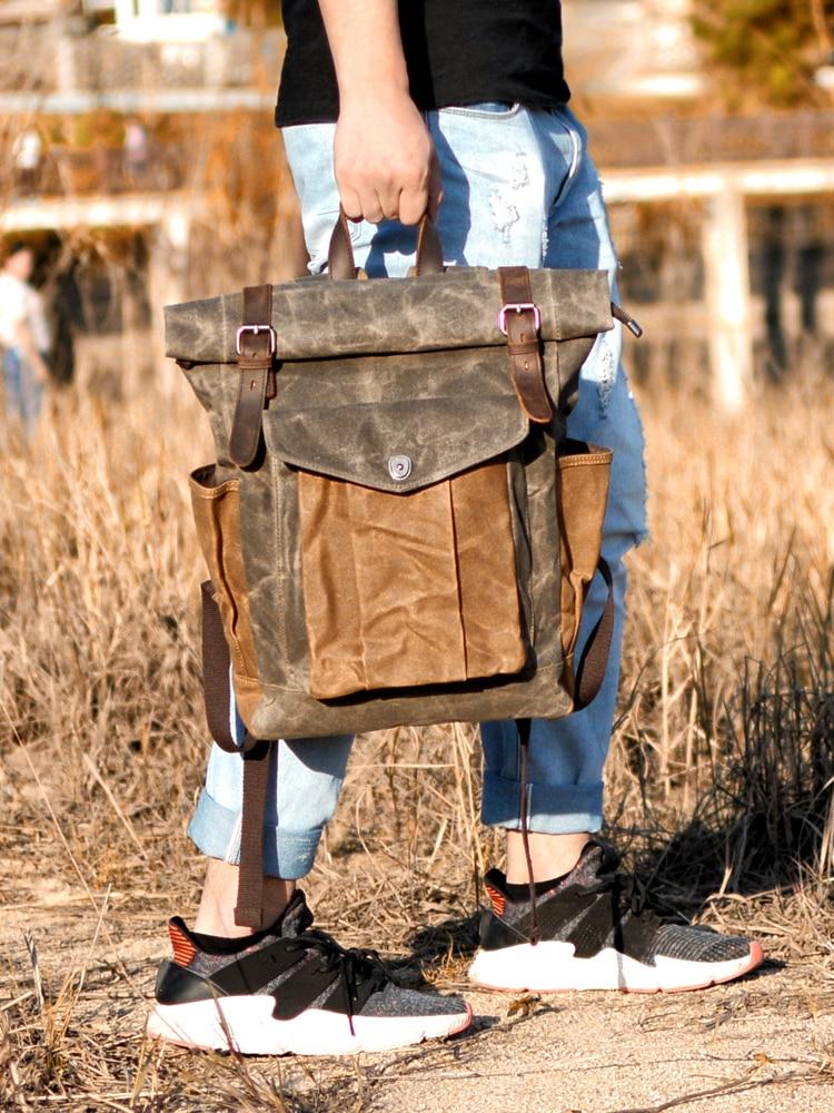 Nobl Travel Vintage Canvas Backpack for Men