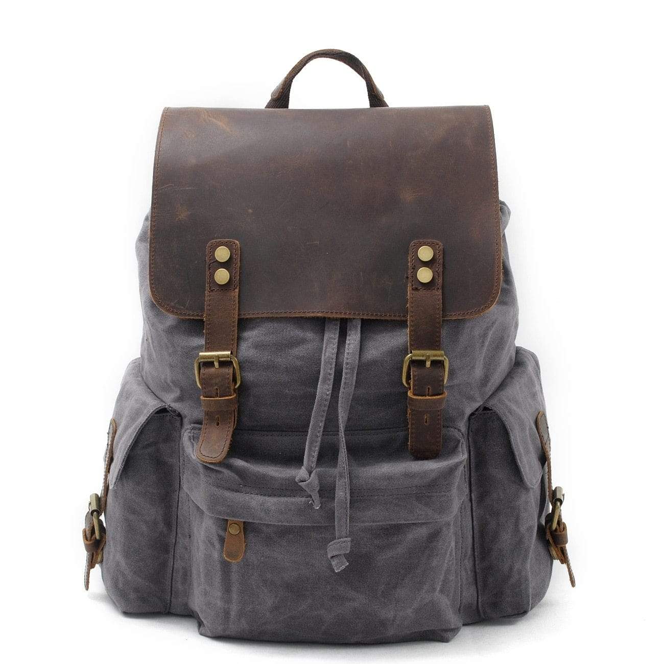 Nobl Travel Luxury Waterproof Canvas Leather Backpack – Large Capacity Unisex Vintage Travel Backpack