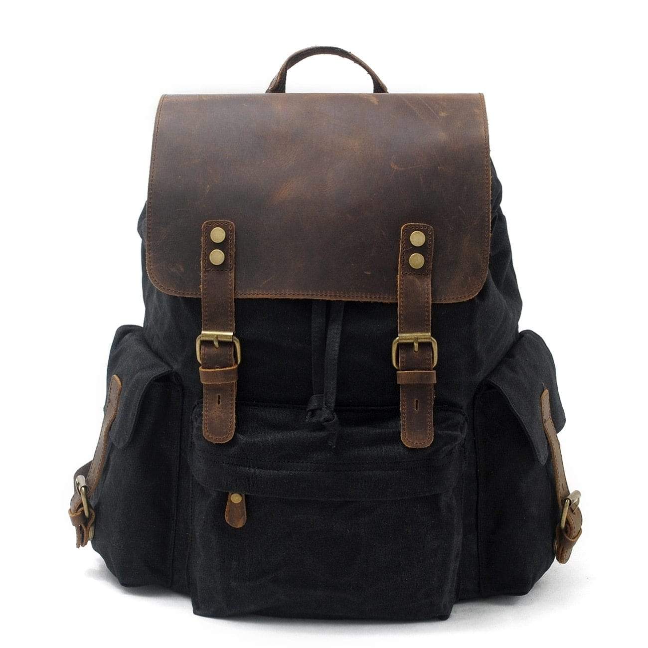 Nobl Travel Luxury Waterproof Canvas Leather Backpack – Large Capacity Unisex Vintage Travel Backpack