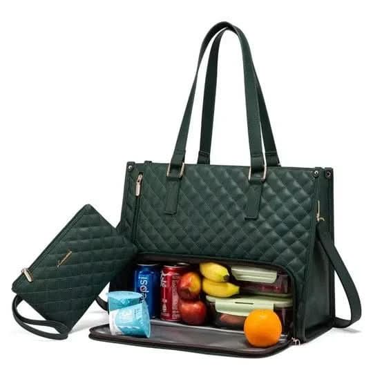 Nobl Travel Bagsball 2-in-1 Tote Bag with Insulated Lunch Compartment and Laptop Storage