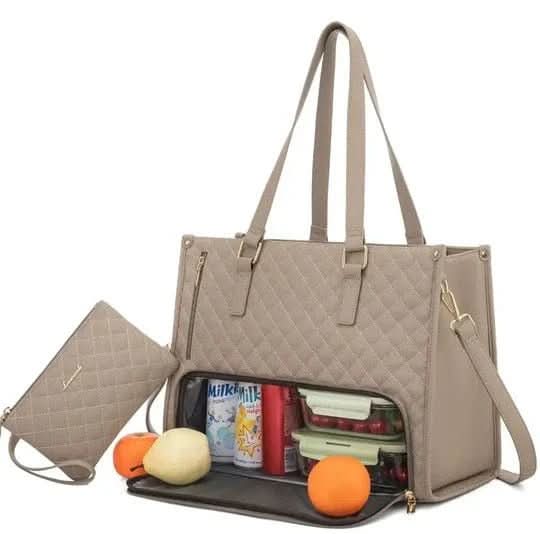 Nobl Travel Bagsball 2-in-1 Tote Bag with Insulated Lunch Compartment and Laptop Storage