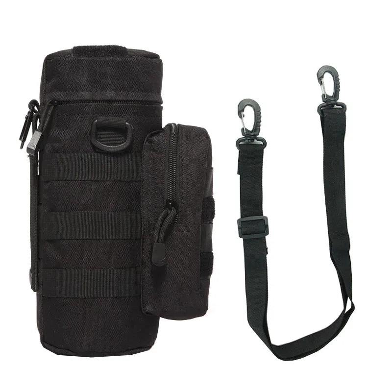 Nobl Travel Tactical MOLLE Water Bottle Bag – Waterproof Nylon Outdoor Utility Pouch