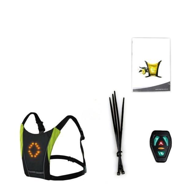 Nobl Travel Wireless Cycling Signal Light Vest – Waterproof LED Safety Backpack for Night Riding