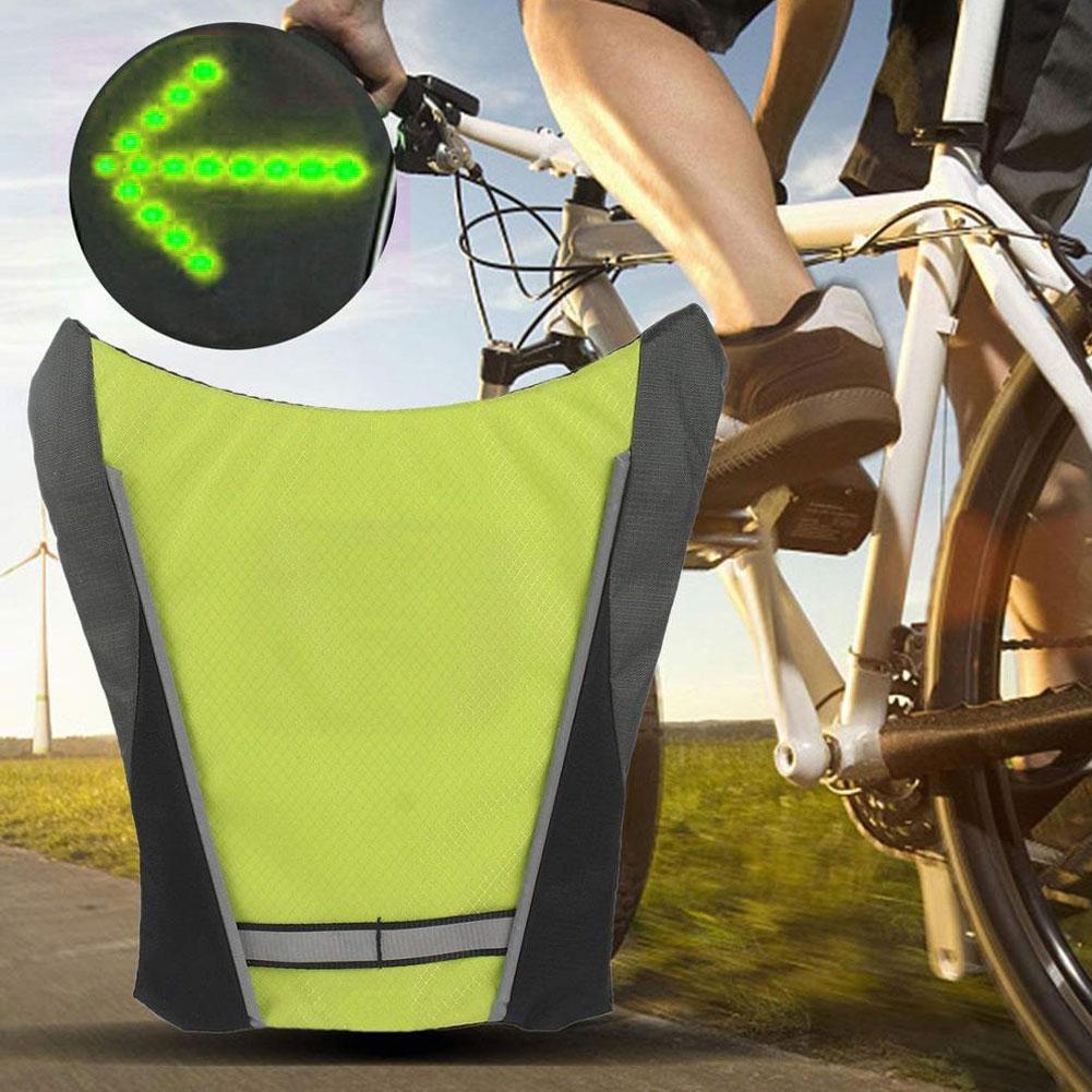 Nobl Travel Wireless Cycling Signal Light Vest – Waterproof LED Safety Backpack for Night Riding