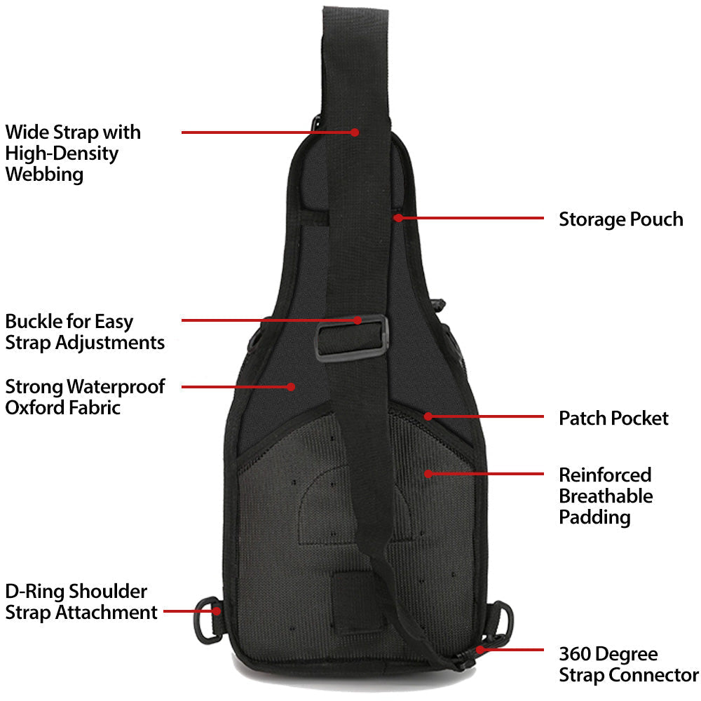 Nobl Travel EDC Tactical Sling Bag – Lightweight Waterproof Shoulder Backpack for Outdoor & Everyday Carry