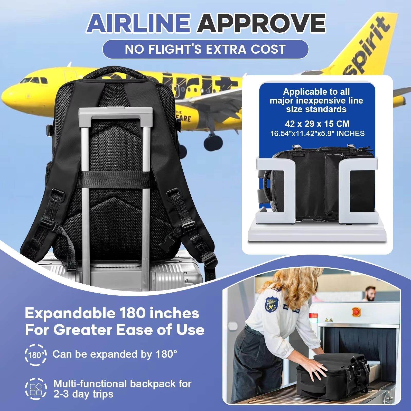 Nobl Travel 15.6 Inch Vacuum Compression Travel Backpack with Laptop Compartment and Electric Pump