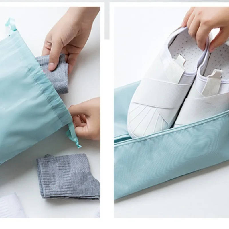 Nobl Travel 7 Piece Packing Cubes Set with Mesh Panels and Travel Organizer Bags