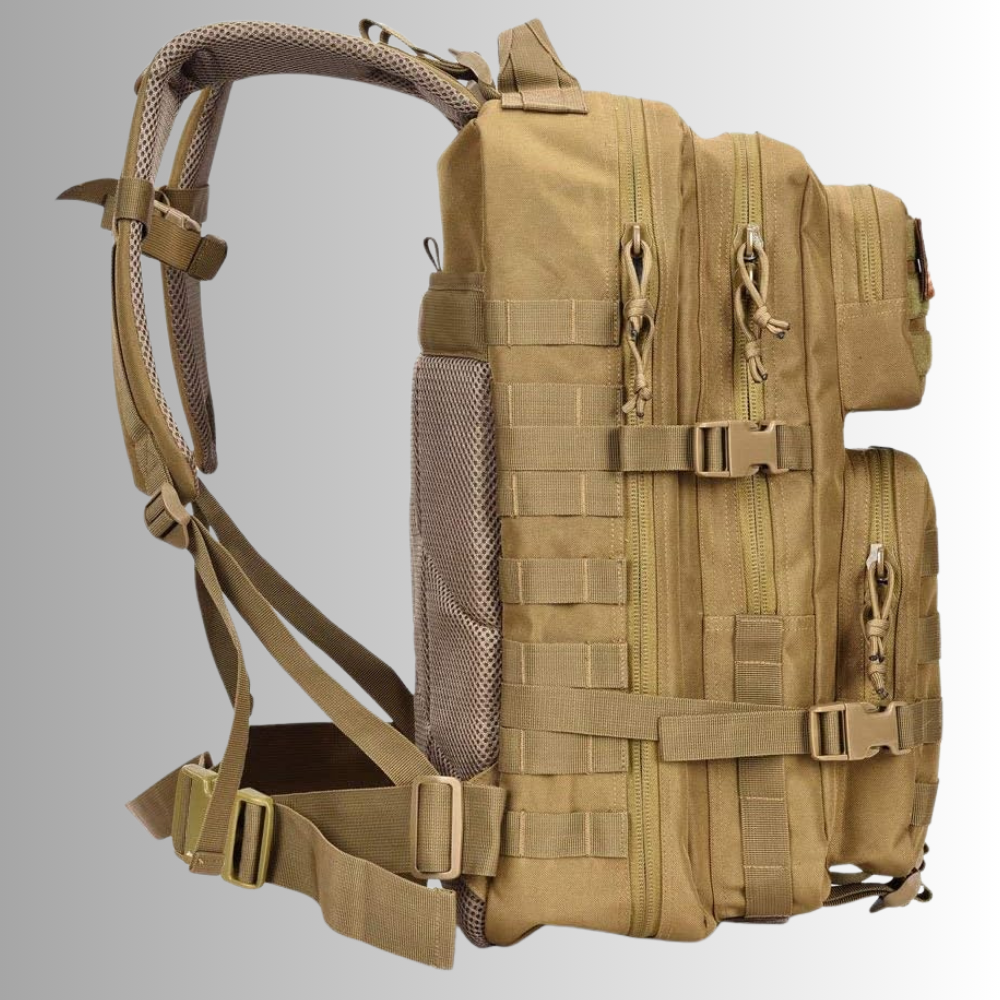 Nobl Travel 40L Tactical Backpack with MOLLE System and Water Resistant Oxford Fabric
