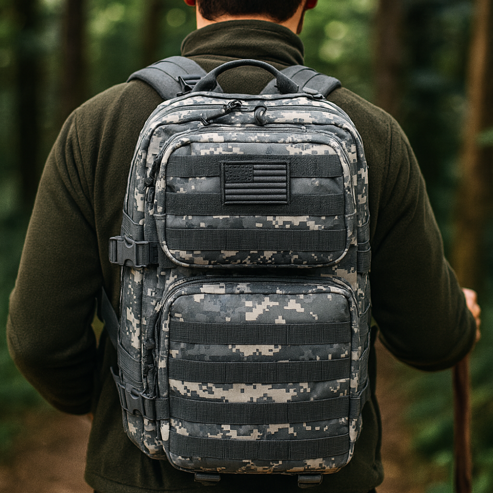 Nobl Travel 40L Tactical Backpack with MOLLE System and Water Resistant Oxford Fabric