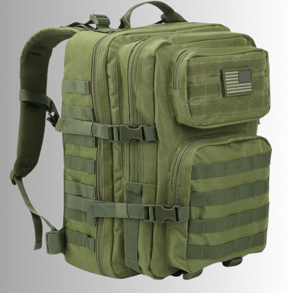 Nobl Travel 40L Tactical Backpack with MOLLE System and Water Resistant Oxford Fabric