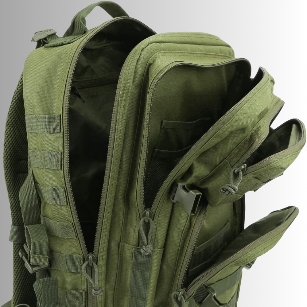 Nobl Travel 40L Tactical Backpack with MOLLE System and Water Resistant Oxford Fabric