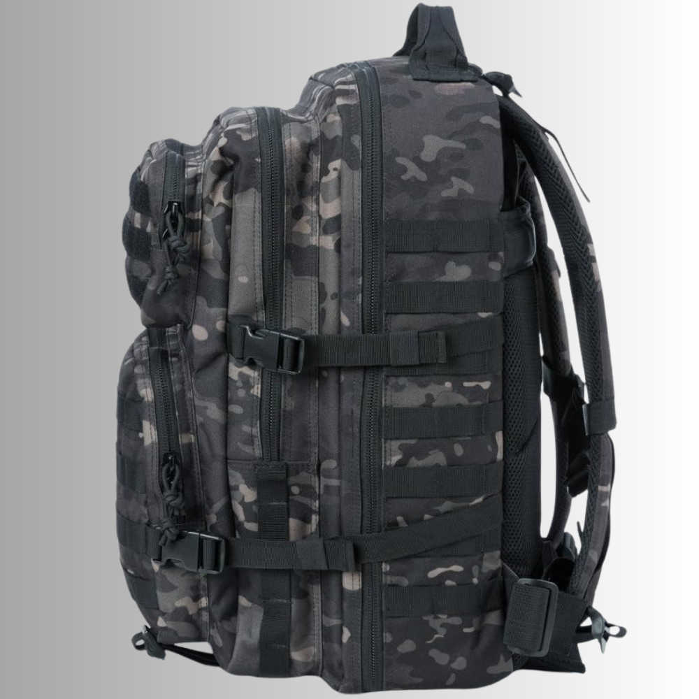 Nobl Travel 40L Tactical Backpack with MOLLE System and Water Resistant Oxford Fabric