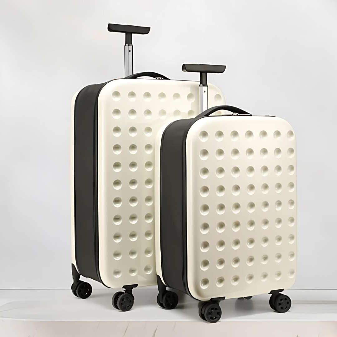 Nobl Travel 360° Foldable Carry On Suitcase 20 Inch with Spinner Wheels and Combination Lock