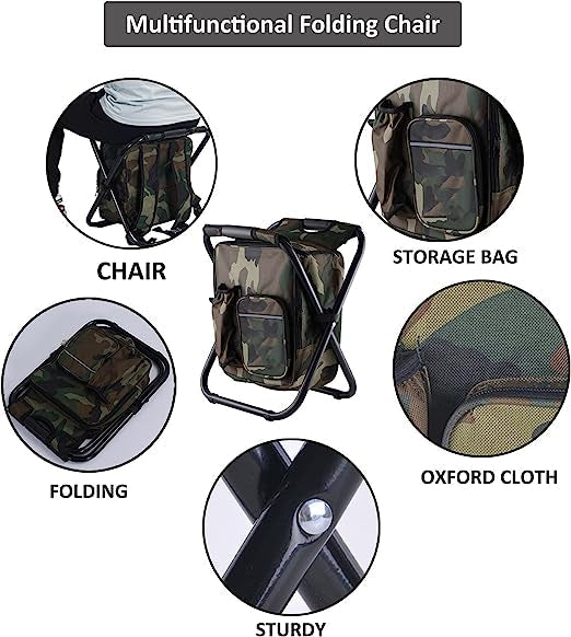 Nobl Travel Backpack Chair – 3-in-1 Foldable Outdoor Chair, Cooler Bag & Hiking Backpack