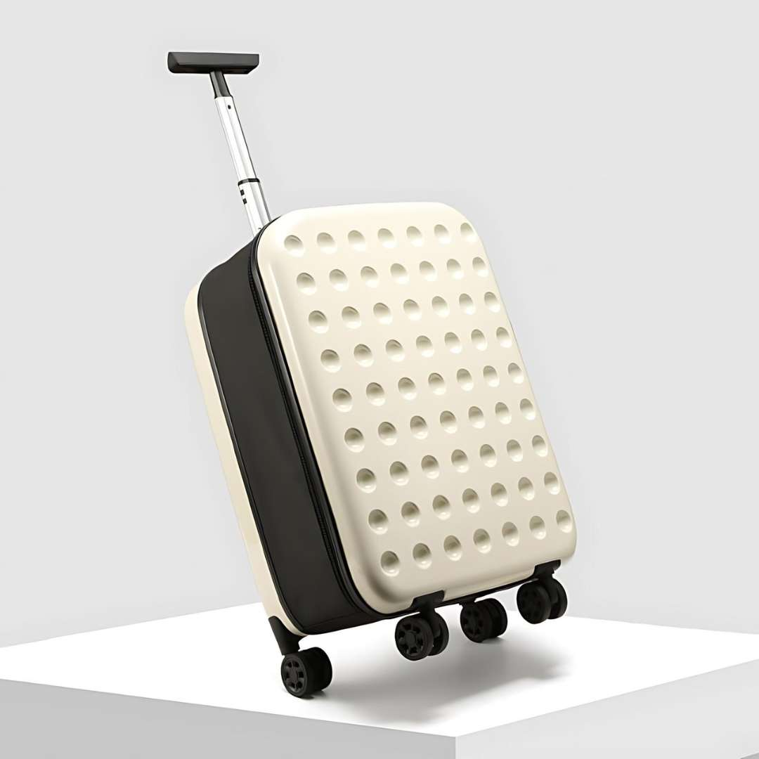 Nobl Travel 360° Foldable Carry On Suitcase 20 Inch with Spinner Wheels and Combination Lock