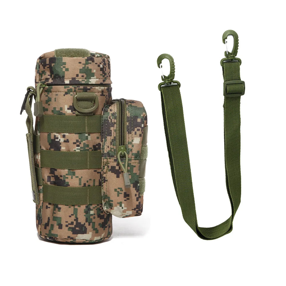 Nobl Travel Tactical MOLLE Water Bottle Bag – Waterproof Nylon Outdoor Utility Pouch