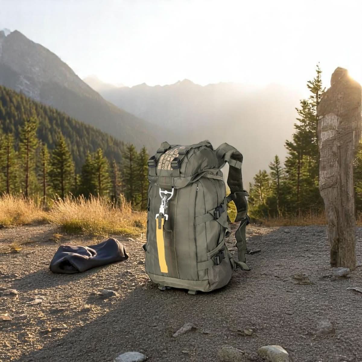Nobl Travel 30L Tactical Backpack with Water Resistant Nylon and Multiple Pockets