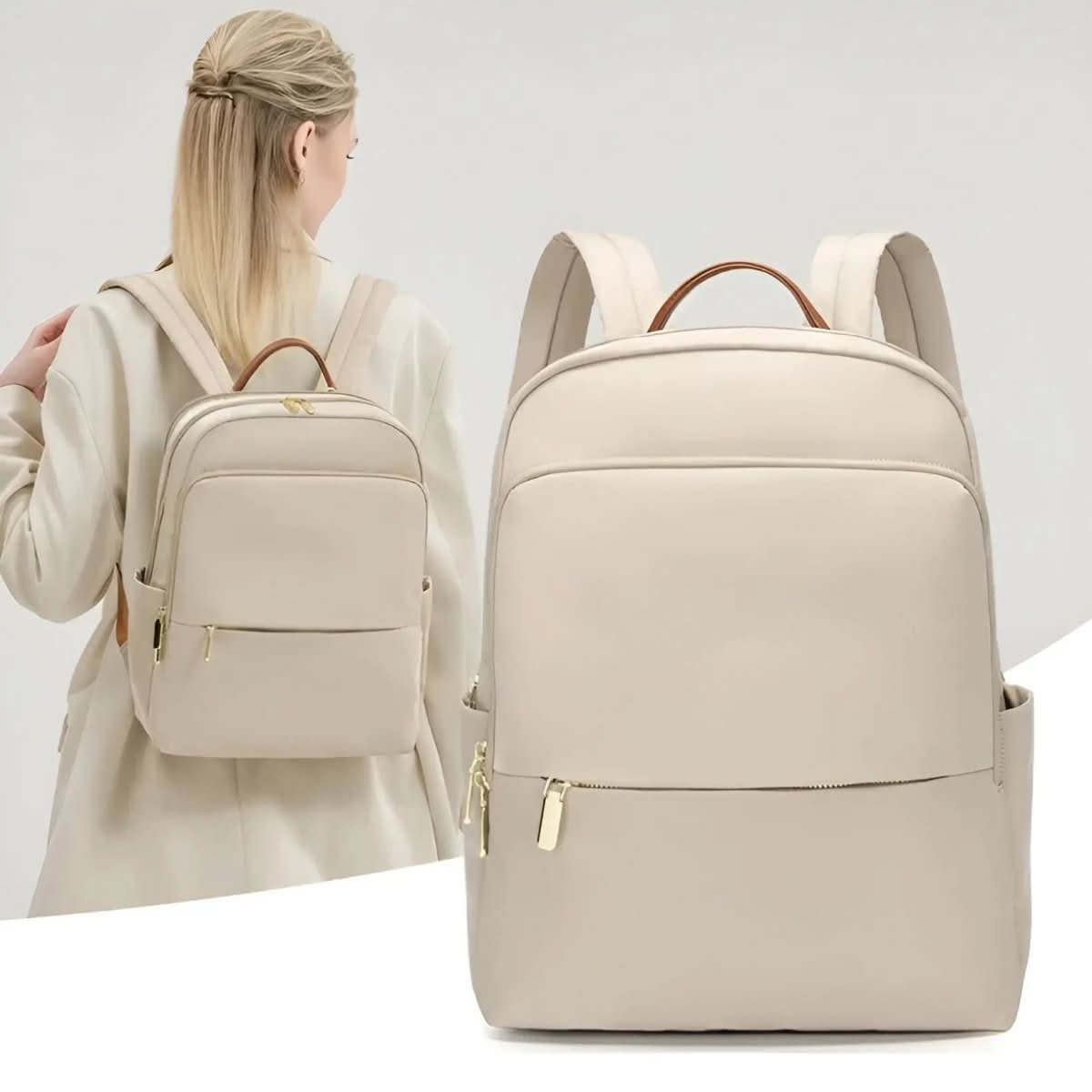 Nobl Travel Sophia Women’s Backpack with Laptop Compartment and Waterproof Oxford Fabric