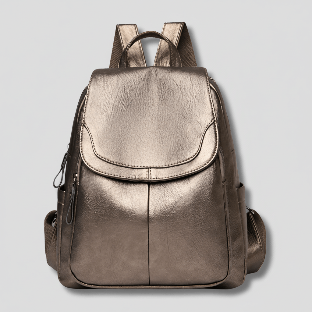 Nobl Travel Women’s Leather Backpack with Anti-Theft Design and Multiple Compartments