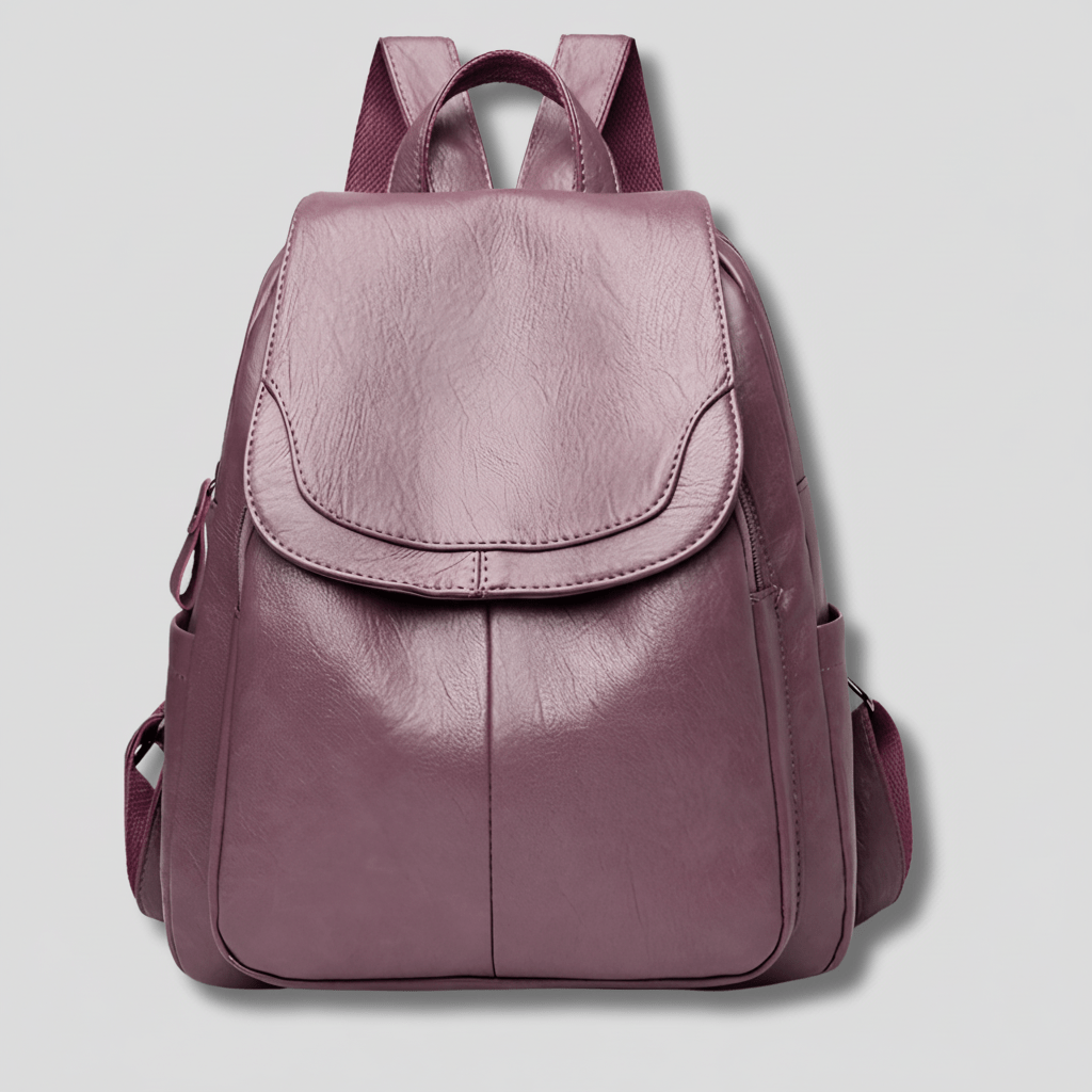 Nobl Travel Women’s Leather Backpack with Anti-Theft Design and Multiple Compartments