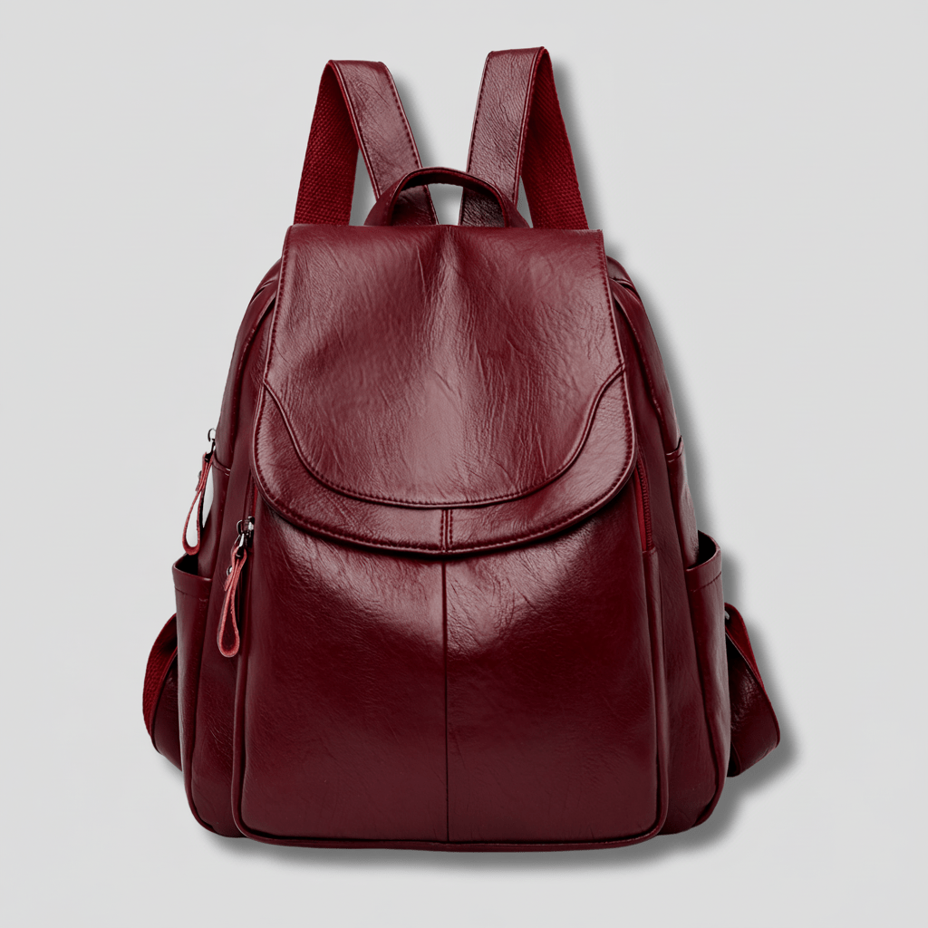 Nobl Travel Women’s Leather Backpack with Anti-Theft Design and Multiple Compartments
