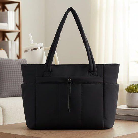 Nobl Travel Toteva Women’s Quilted Tote Bag with Laptop Sleeve and Trolley Strap