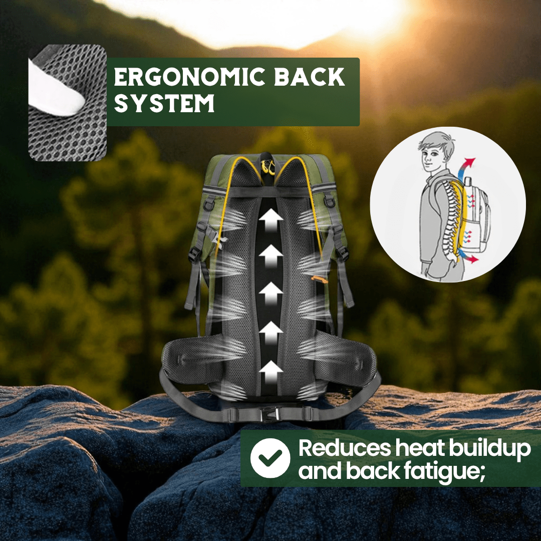 Nobl Travel 30L Tactical Backpack with Water Resistant Nylon and Multiple Pockets