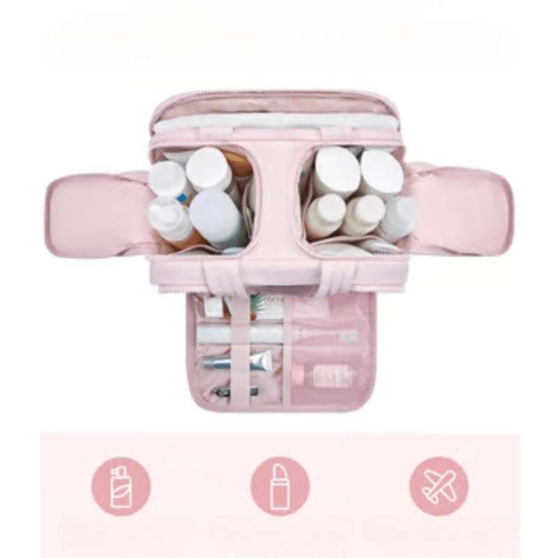 Nobl Travel Toiletry Bag with Hook and Waterproof Compartments