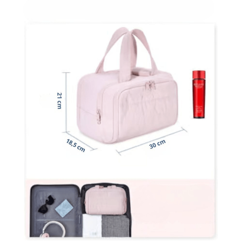 Nobl Travel Toiletry Bag with Hook and Waterproof Compartments