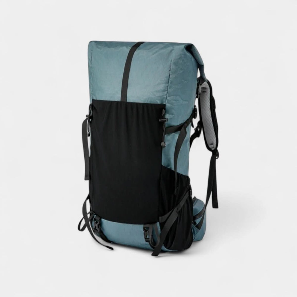 Nobl Travel Ultrea 50L Ultralight Hiking Backpack with Expandable Roll Top Design