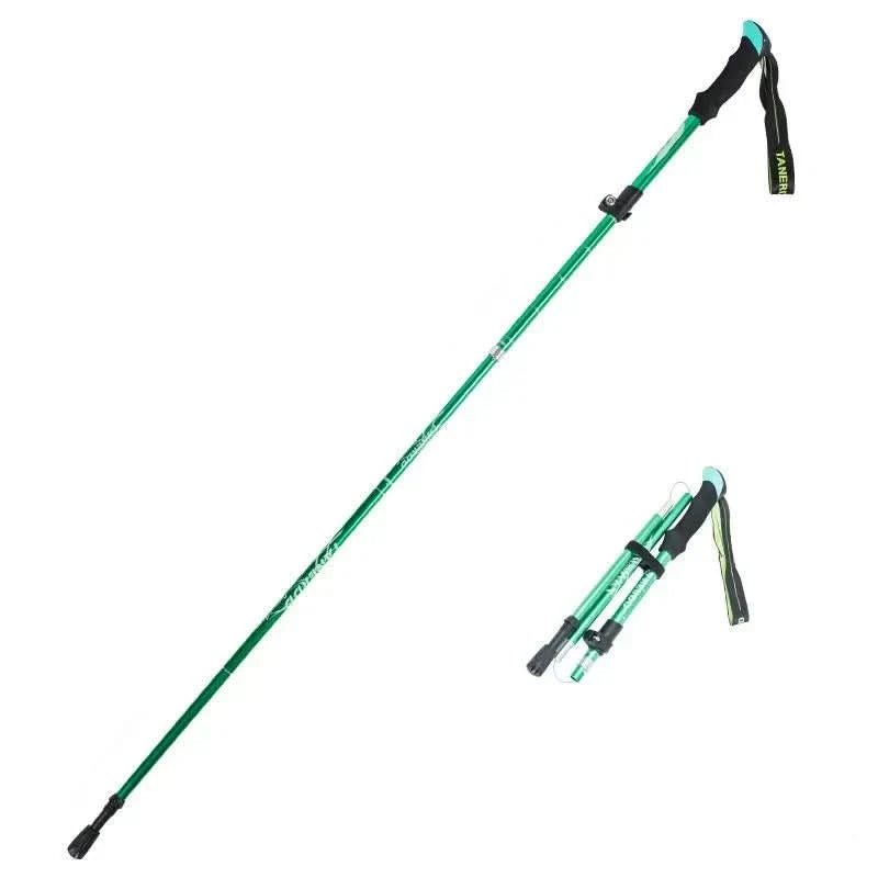 Nobl Travel Adjustable Hiking Sticks with Anti Slip Tips and Ergonomic Handles
