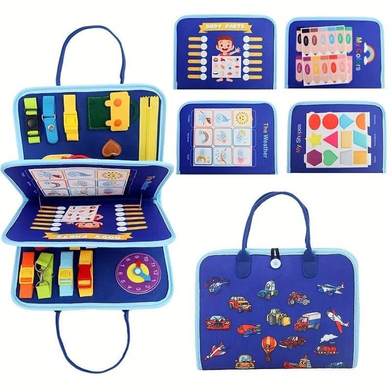 Nobl Travel WonderTots Montessori Sensory Book with Interactive Felt Learning Activities for Kids