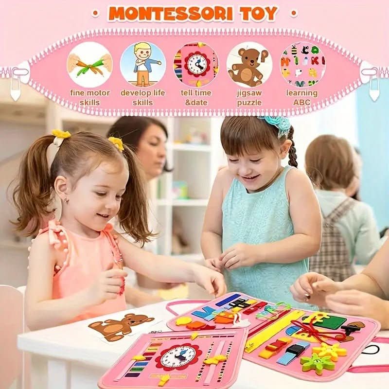 Nobl Travel WonderTots Montessori Sensory Book with Interactive Felt Learning Activities for Kids