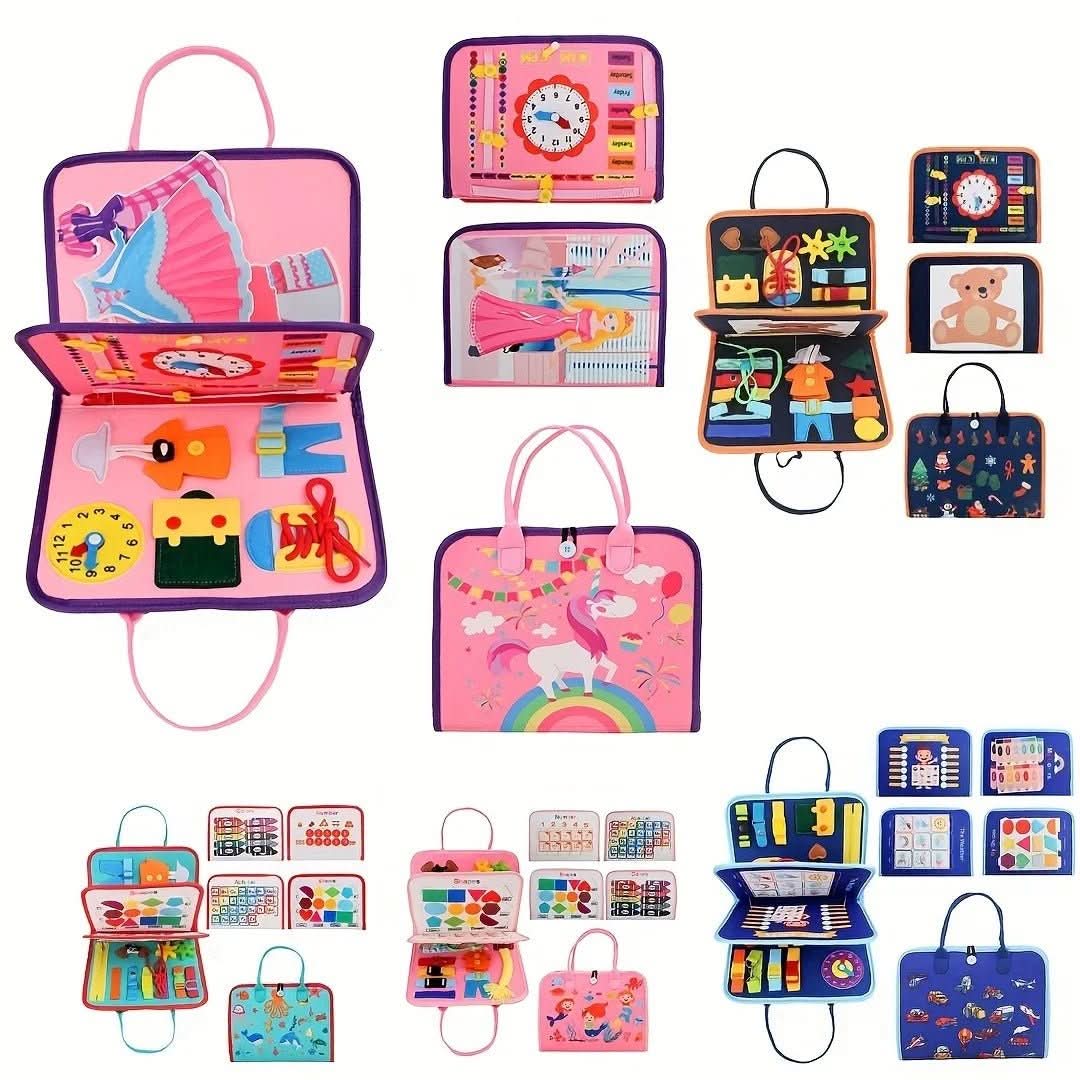 Nobl Travel WonderTots Montessori Sensory Book with Interactive Felt Learning Activities for Kids